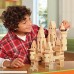 Discovery Kids 75-Piece Premium Piece Wooden Castle Building Blocks Set; Spark Your Child’s Imagination & Develop Essential Skills Educational Durable & Safe Construction Blocks Great Gift B07BSL49L2